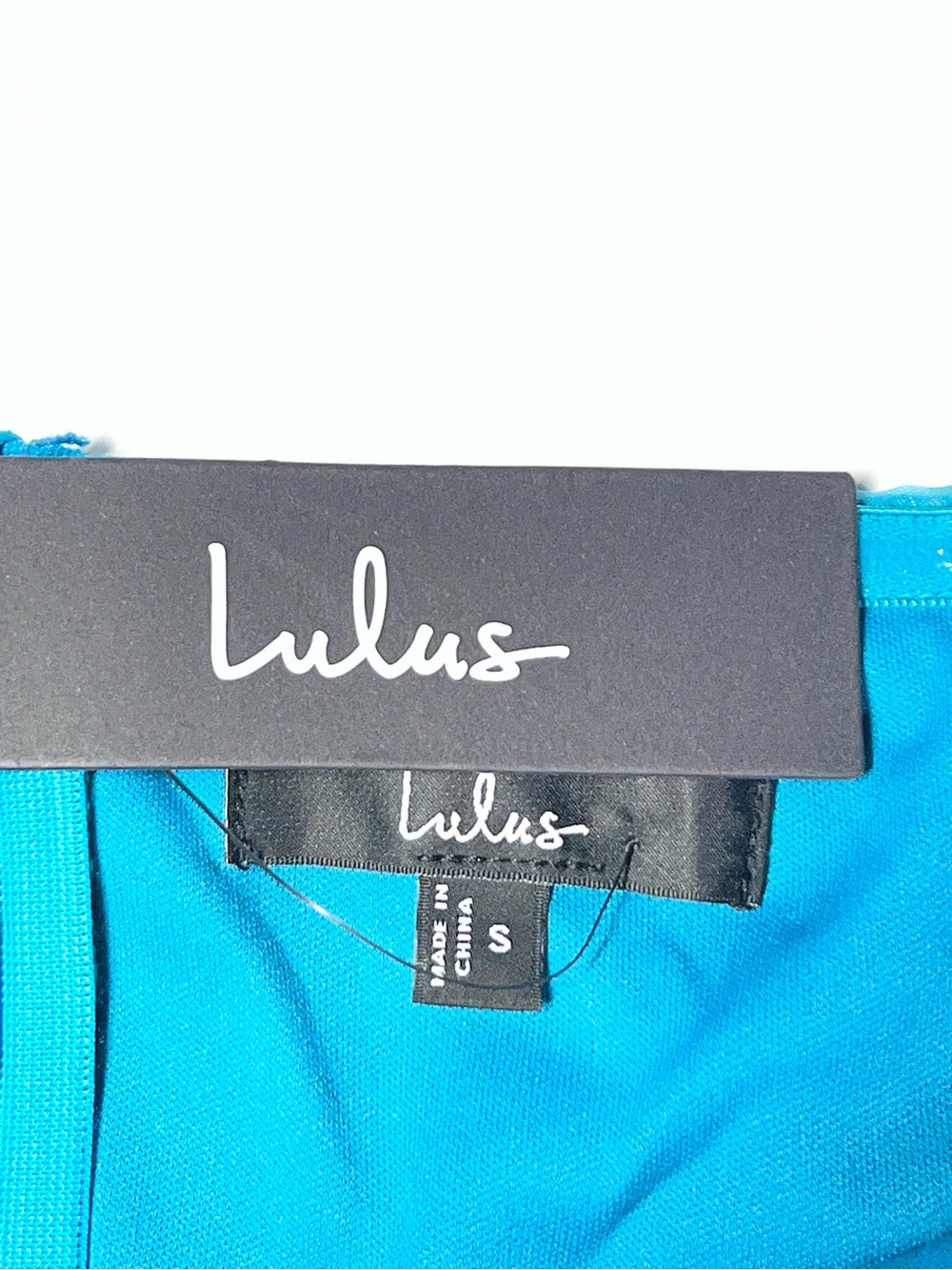 Lulus Exquisite Ease Teal Green Organza Strapless Ruffled Maxi Dress Size S NWT - Picture 11 of 13